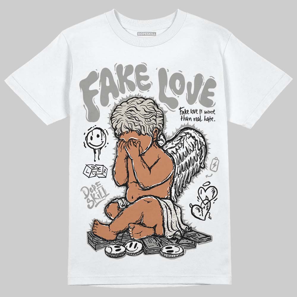Jordan 3 Retro Pure Money DopeSkill T-Shirt False Love Graphic Streetwear - White