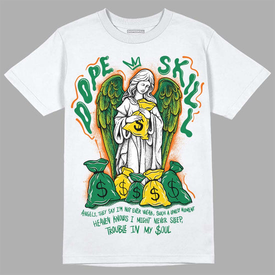 Green Sneakers DopeSkill T-Shirt Angels Graphic Streetwear - White 