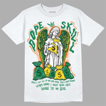 Green Sneakers DopeSkill T-Shirt Angels Graphic Streetwear - White 