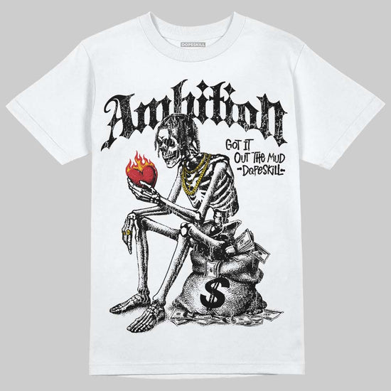 Jordan 4 “Black Cat” (2025) DopeSkill T-Shirt Ambition Graphic Streetwear - White 