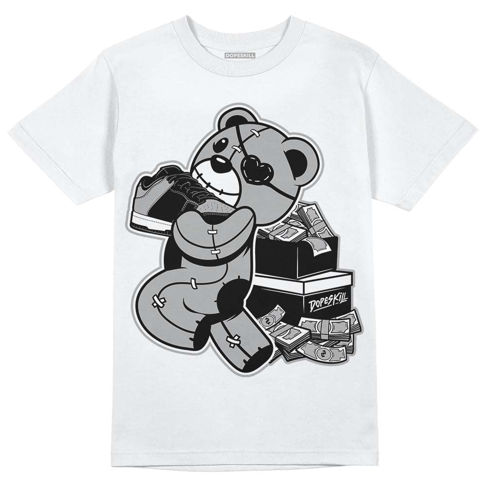 Jordan 1 Low OG “Shadow” DopeSkill T-Shirt Bear Steals Sneaker Graphic Streetwear - White
