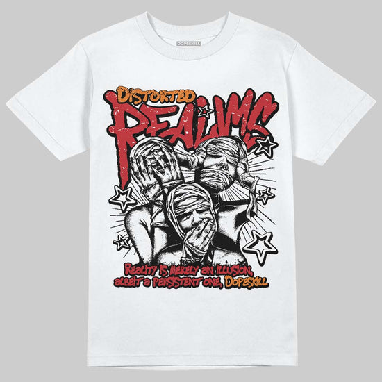 Jordan 5 "Sunset" DopeSkill T-Shirt Distorted Realms Graphic Streetwear - White