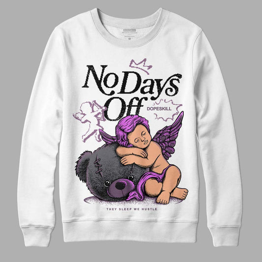 Jordan 2 “Mauve/Off-Noir” DopeSkill Sweatshirt New No Days Off Graphic Streetwear - White