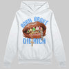 Jordan 5 Black University Blue DopeSkill Hoodie Sweatshirt Born Broke Die Rich Graphic Streetwear - White 