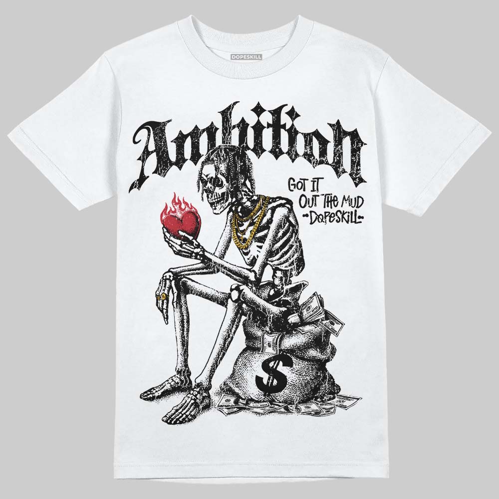 Jordan 11 TD Cleats "Patent Black" DopeSkill T-Shirt Ambition Graphic Streetwear - White 