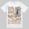 Jordan 3 Retro Palomino DopeSkill T-Shirt Real Ones Move In Silence Graphic Streetwear - White 
