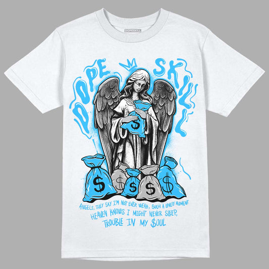 Jordan 2 Low "University Blue" DopeSkill T-Shirt Angels Graphic Streetwear - White 