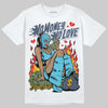 Jordan 11 Retro Gamma Blue (2025) DopeSkill T-Shirt No Money No Love Graphic Streetwear - White