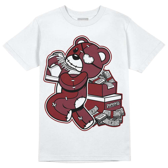 Jordan 1 Retro High OG “Team Red” DopeSkill T-Shirt Bear Steals Sneaker Graphic Streetwear - White