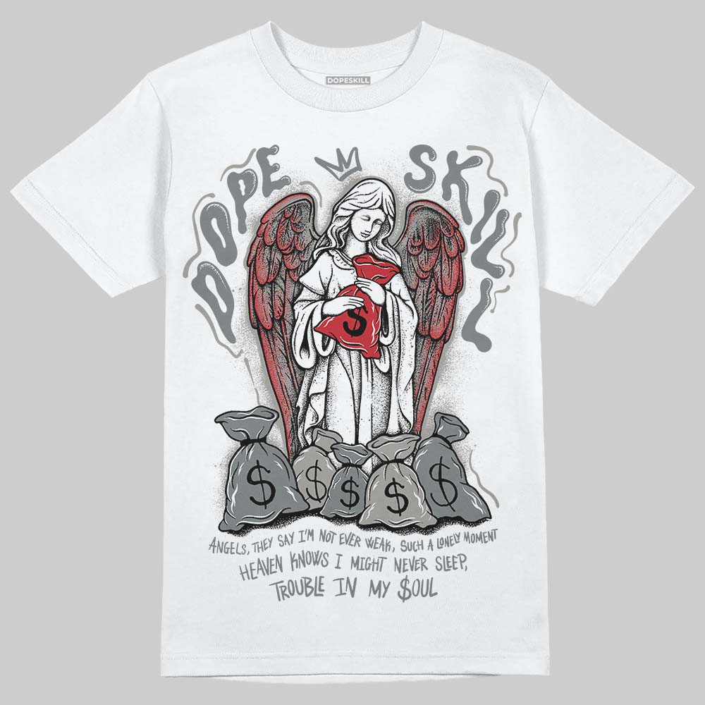 Jordan 9 Cool Grey DopeSkill T-Shirt Angels Graphic Streetwear - White 