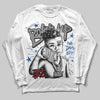 Jordan 3 "True Blue" DopeSkill Long Sleeve T-Shirt Boss Up Graphic Streetwear - White 