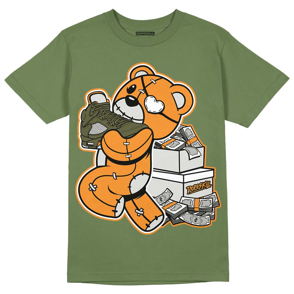 Jordan 5 "Olive" DopeSkill Olive T-shirt Bear Steals Sneaker Graphic Streetwear