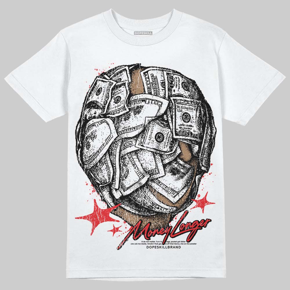 Jordan 11 Retro Cherry DopeSkill T-Shirt Money Longer Graphic Streetwear - White 