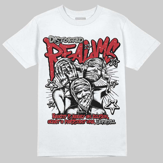 Air Max 95 Big Bubble Comet Red DopeSkill T-Shirt Distorted Realms Graphic Streetwear - White 