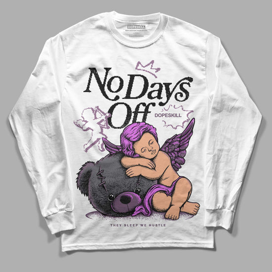 Jordan 2 “Mauve/Off-Noir” DopeSkill Long Sleeve T-Shirt New No Days Off Graphic Streetwear - White