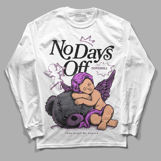 Jordan 2 “Mauve/Off-Noir” DopeSkill Long Sleeve T-Shirt New No Days Off Graphic Streetwear - White