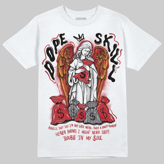 Jordan 14 Retro Ferrari (2025) DopeSkill T-Shirt Angels Graphic Streetwear - White