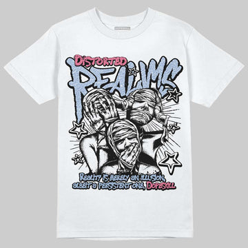 Jordan 3 GS “Cobalt Bliss” DopeSkill T-Shirt Distorted Realms Graphic Streetwear  - White 