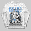 Jordan 5 Black University Blue DopeSkill Long Sleeve T-Shirt Real Lover Graphic Streetwear - White