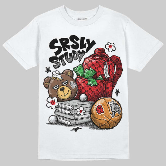 Air Foamposite One 'Triple White' DopeSkill T-Shirt SRSLY Study Graphic Streetwear - White 