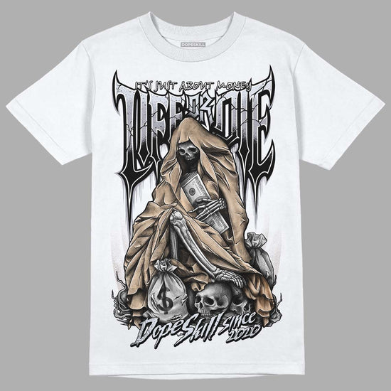 Jordan 4 Retro Frozen Moments DopeSkill T-Shirt Life or Die Graphic Streetwear - White