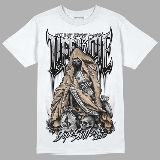 Jordan 4 Retro Frozen Moments DopeSkill T-Shirt Life or Die Graphic Streetwear - White