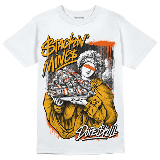 Jordan 12 Retro Black Taxi DopeSkill T-Shirt Stackin Mines Graphic Streetwear - White