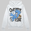 Jordan 5 Black University Blue DopeSkill Hoodie Sweatshirt Out Here Being Cute Graphic Streetwear - White 