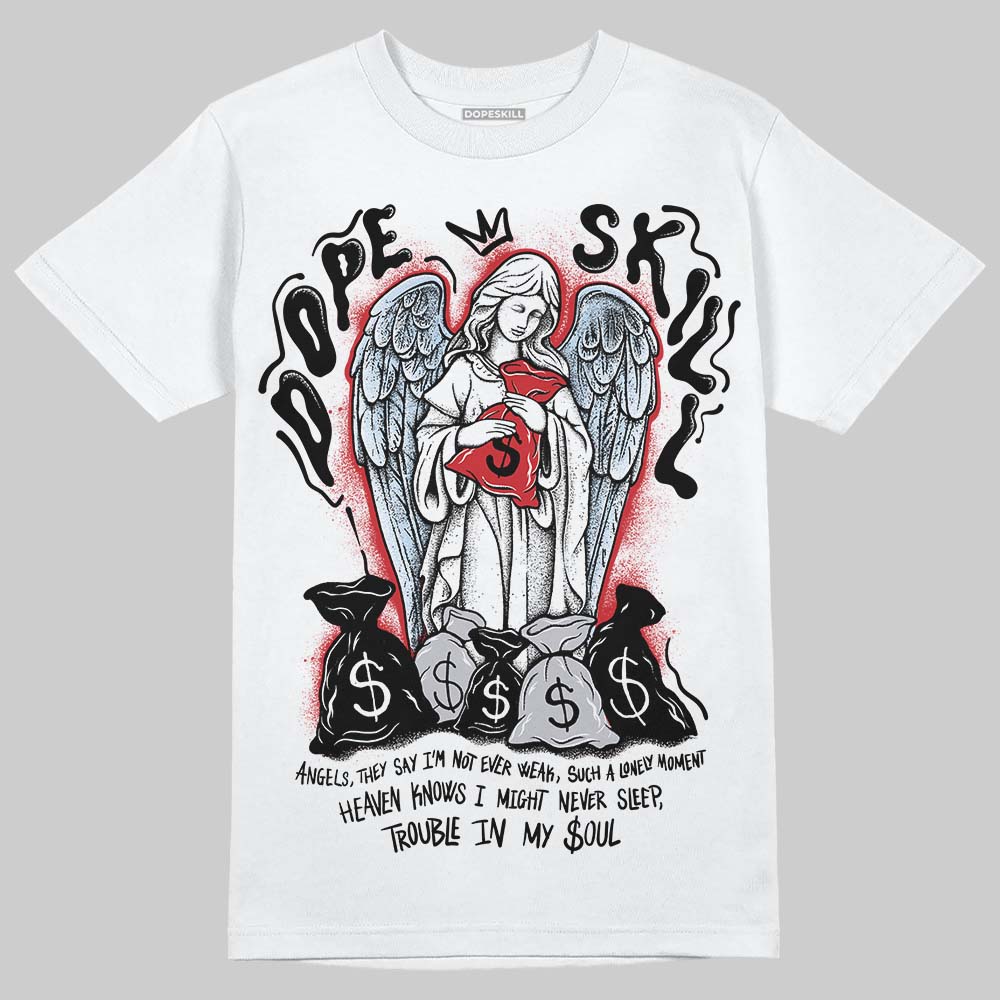 Jordan 5 Retro OG Black Metallic Reimagined DopeSkill T-Shirt Angels Graphic Streetwear - White 