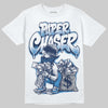 Air Foamposite Pro University Blue (2026) DopeSkill T-Shirt Paper Chaser Boy Graphic Streetwear - White