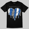 Jordan 3 "True Blue" DopeSkill T-Shirt Slime Drip Heart Graphic Streetwear - Black