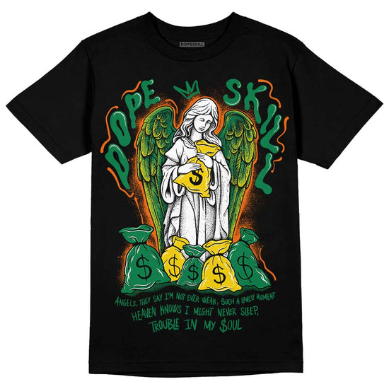 Green Sneakers DopeSkill T-Shirt Angels Graphic Streetwear - Black 