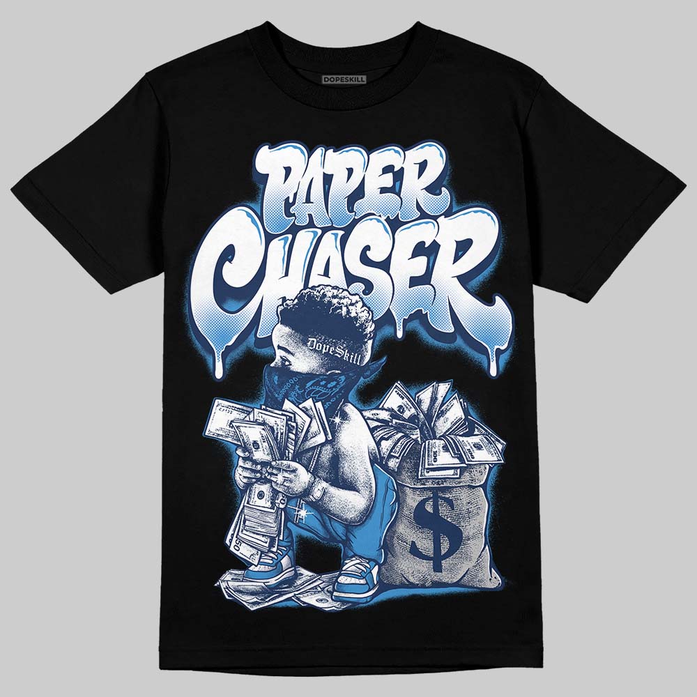 Air Foamposite Pro University Blue (2026) DopeSkill T-Shirt Paper Chaser Boy Graphic Streetwear - Black