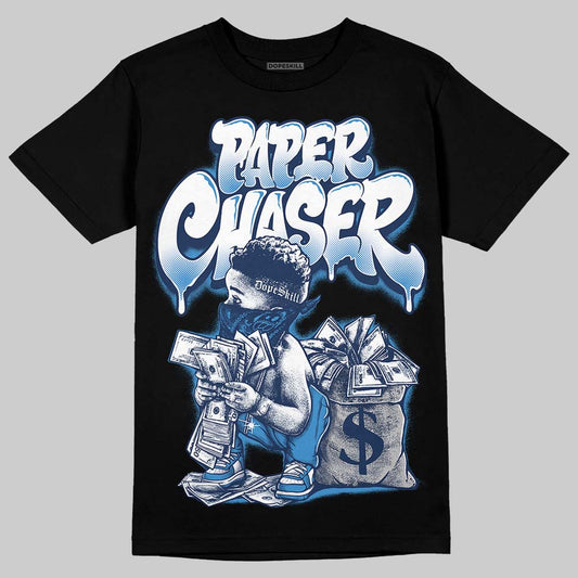 Air Foamposite Pro University Blue (2026) DopeSkill T-Shirt Paper Chaser Boy Graphic Streetwear - Black