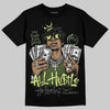 New Balance 1890 Faded Black Utility Green DopeSkill T-Shirt All Hustle No Luck Graphic Streetwear - Black