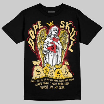 Quai 54 x Air Jordan 1 Retro Low OG Tour Yellow Black DopeSkill T-Shirt Angels Graphic Streetwear - Black