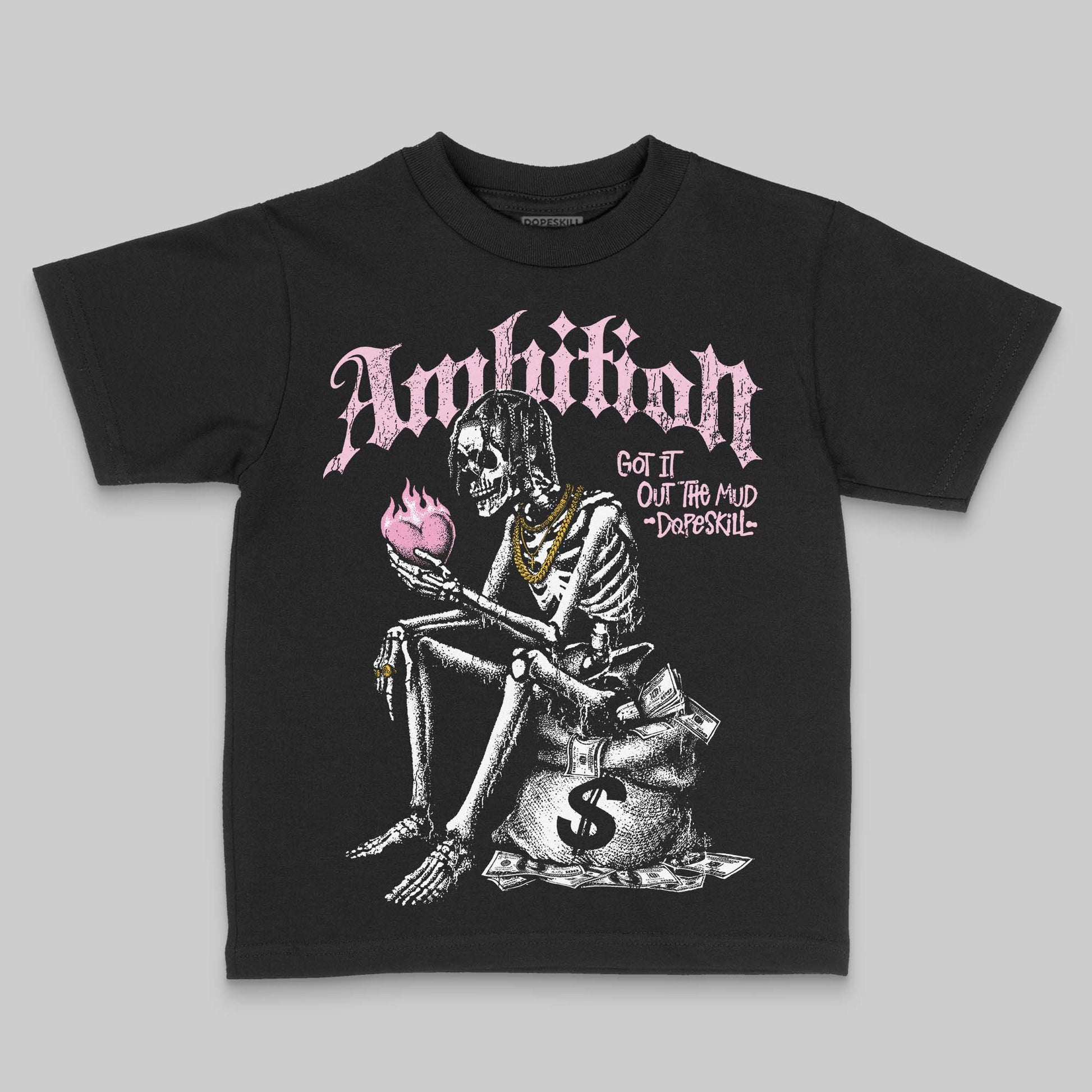 Jordan 12 GS “Pearl Pink” DopeSkill Toddler Kids T-shirt Ambition Graphic Streetwear - black