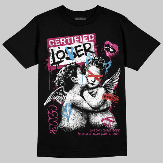 Jordan 4 Sweet Beet DopeSkill T-Shirt Certified Lover Graphic Streetwear - black