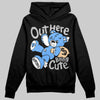 Jordan 5 Black University Blue DopeSkill Hoodie Sweatshirt Out Here Being Cute Graphic Streetwear - Black
