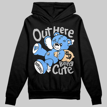 Jordan 5 Black University Blue DopeSkill Hoodie Sweatshirt Out Here Being Cute Graphic Streetwear - Black