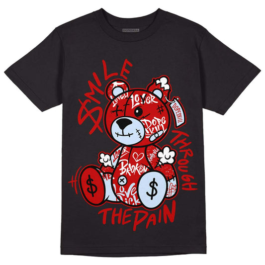 Jordan 6 “Red Oreo” DopeSkill T-shirt  Smile Through The Pain Graphic Streetwear - Black