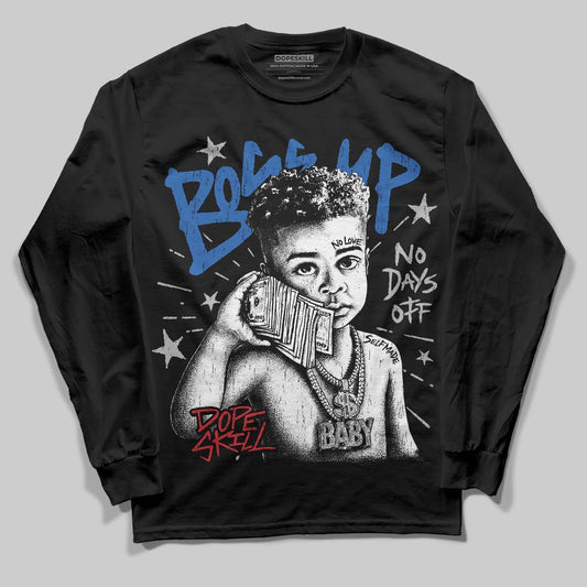 Jordan 3 "True Blue" DopeSkill Long Sleeve T-Shirt Boss Up Graphic Streetwear - Black