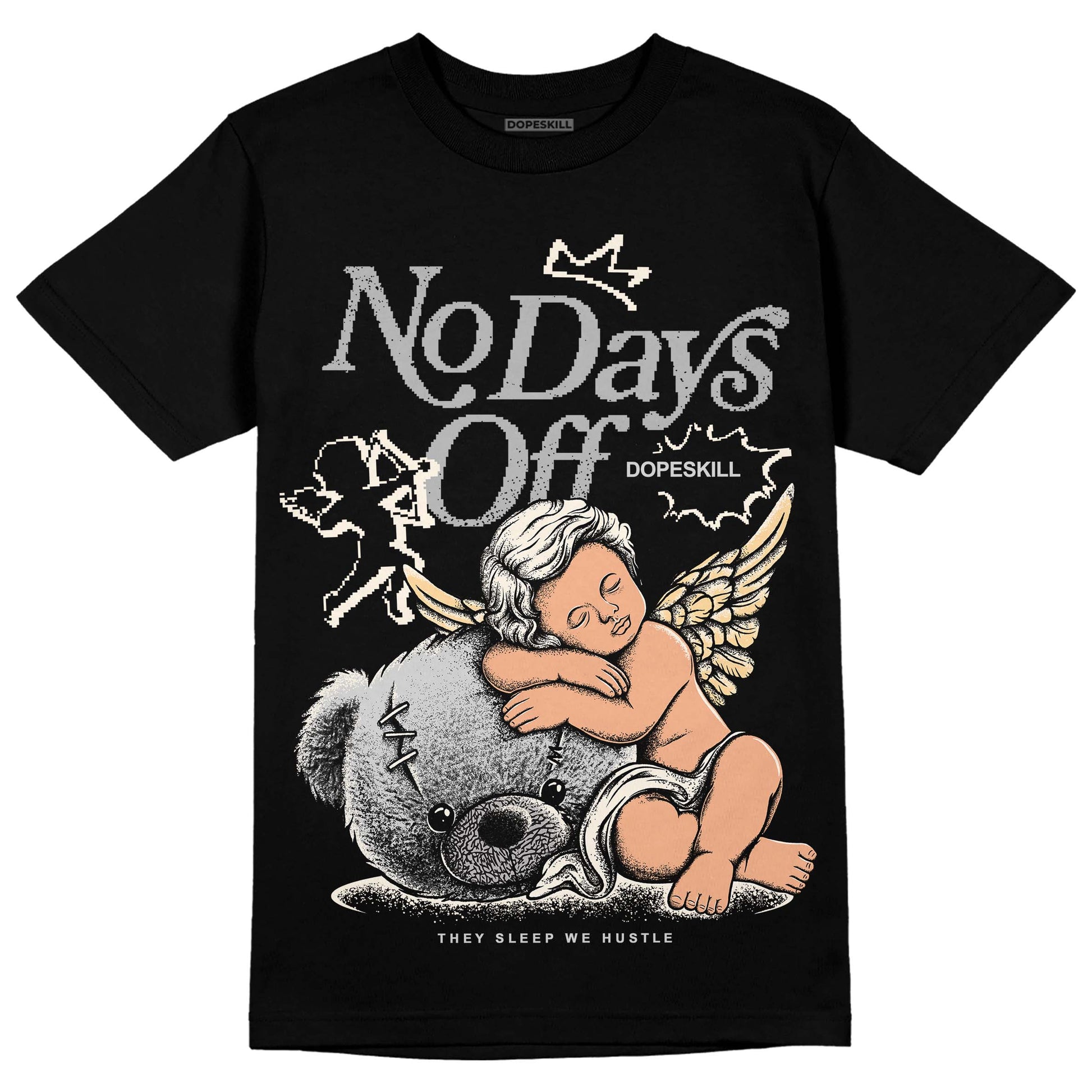 Jordan 3 “Off Noir” DopeSkill T-Shirt New No Days Off Graphic Streetwear - Black