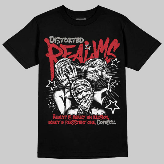 Air Max 95 Big Bubble Comet Red DopeSkill T-Shirt Distorted Realms Graphic Streetwear - black
