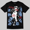 Jordan 4 WMNS 'Forget Me Not' DopeSkill T-Shirt Built Different Graphic Streetwear - Black