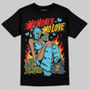 Jordan 11 Retro Gamma Blue (2025) DopeSkill T-Shirt No Money No Love Graphic Streetwear -0 Black