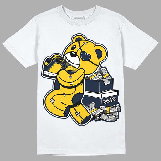 Dunk Low Vintage “Michigan” DopeSkill T-Shirt Bear Steals Sneaker Graphic Streetwear - White 