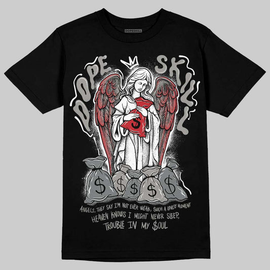 Jordan 9 Cool Grey DopeSkill T-Shirt Angels Graphic Streetwear - Black