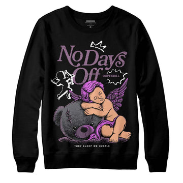 Jordan 2 “Mauve/Off-Noir” DopeSkill Sweatshirt New No Days Off Graphic Streetwear - Black