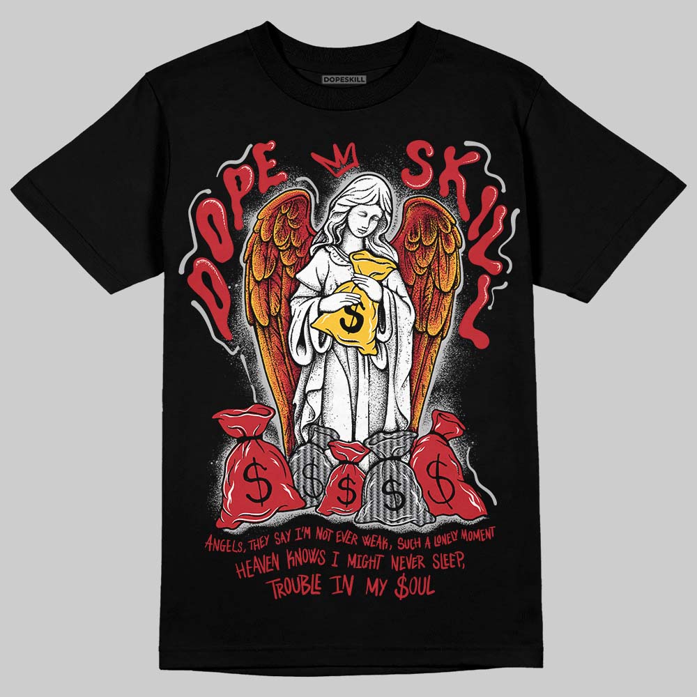 Jordan 14 Retro Ferrari (2025) DopeSkill T-Shirt Angels Graphic Streetwear - Black